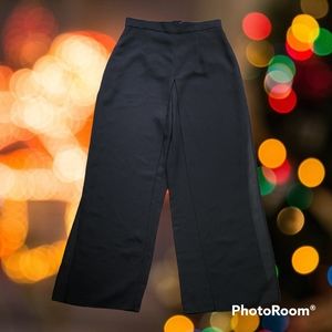 J.R. Nites by Caliendo - Black Crepe Floor Length Pants w Overlay Split Skirt 8